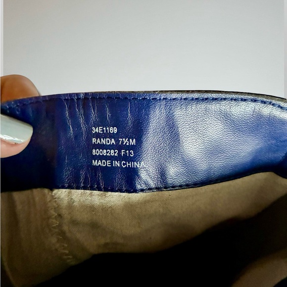 Calvin Klein Navy Over the Knee Boots - Picture 6 of 7